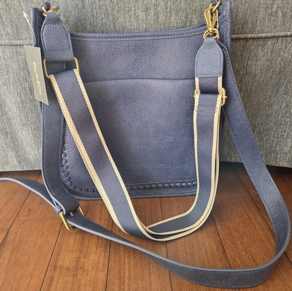 NWT Style & Co. Whipstitch Medium Crossbody - Blue - Picture 6 of 6